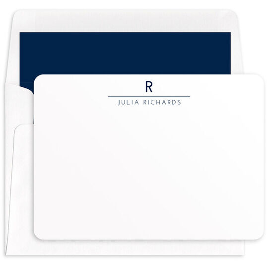 Modern Line Flat Note Cards